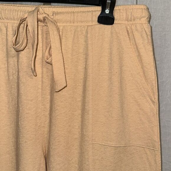 aerie L Almond Yellow Oversized LoungeβJogger Drawstring Sweatpants with Pockets - Picture 6 of 11